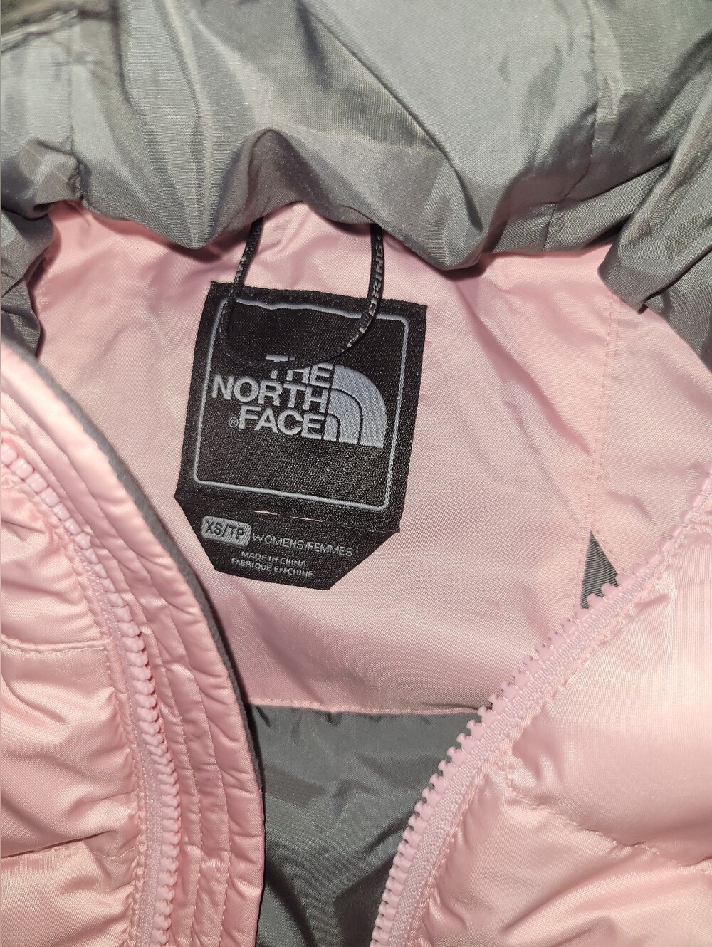 The North Face Light Pink Quilted Hooded Vest - Picture 2 of 10
